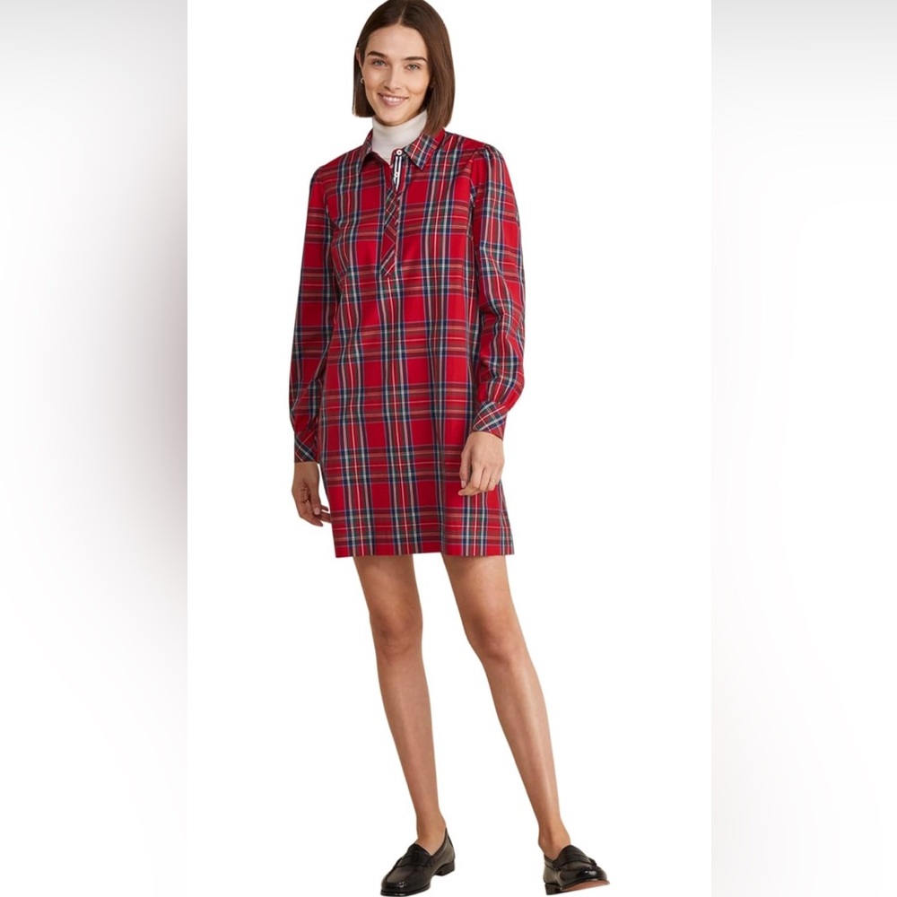 Vineyard Vines Women's Plaid Poplin Popover Dress